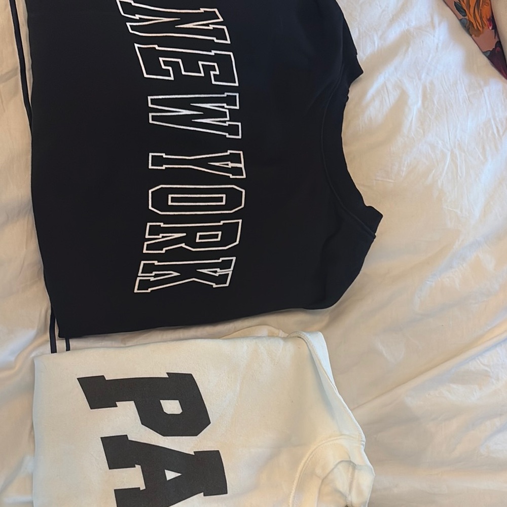 Black 'New York' Sweatshirt and White 'PA' Sweatshirt